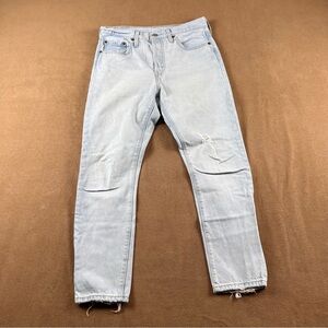Levi's Light Blue 501 vintage button fly Straight Leg Jeans